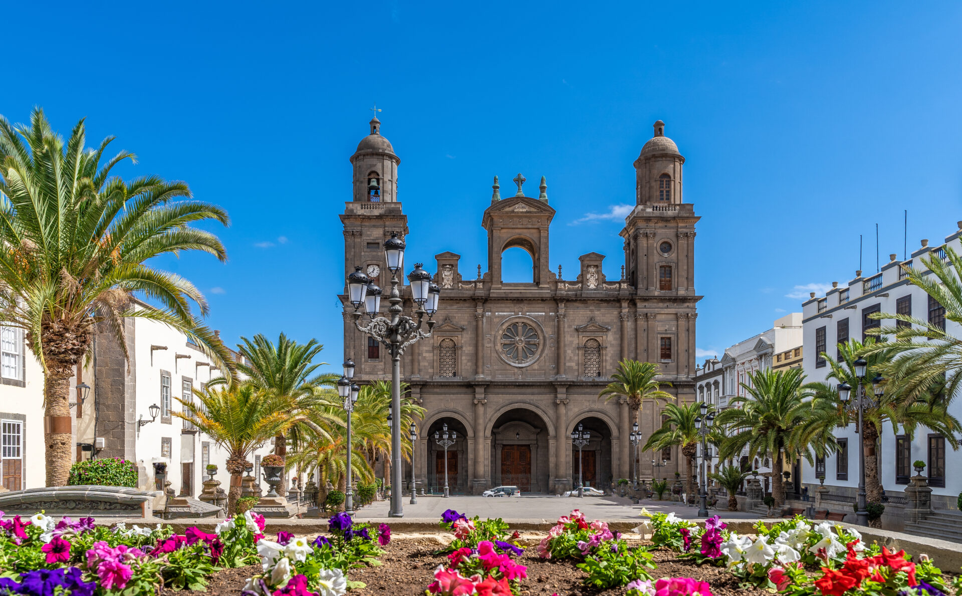 Landscape with Cathedral Santa Ana Vegueta in Las Palmas, Gran C