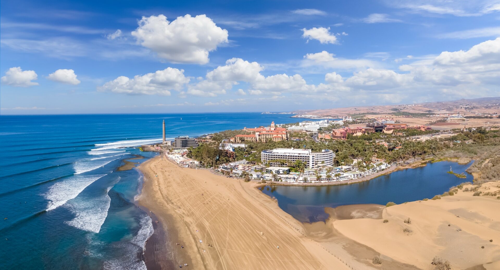 Maspalomas, Faro de Maspalomas, Leuchtturm, Gran Canaria, Dünen von Maspalomas