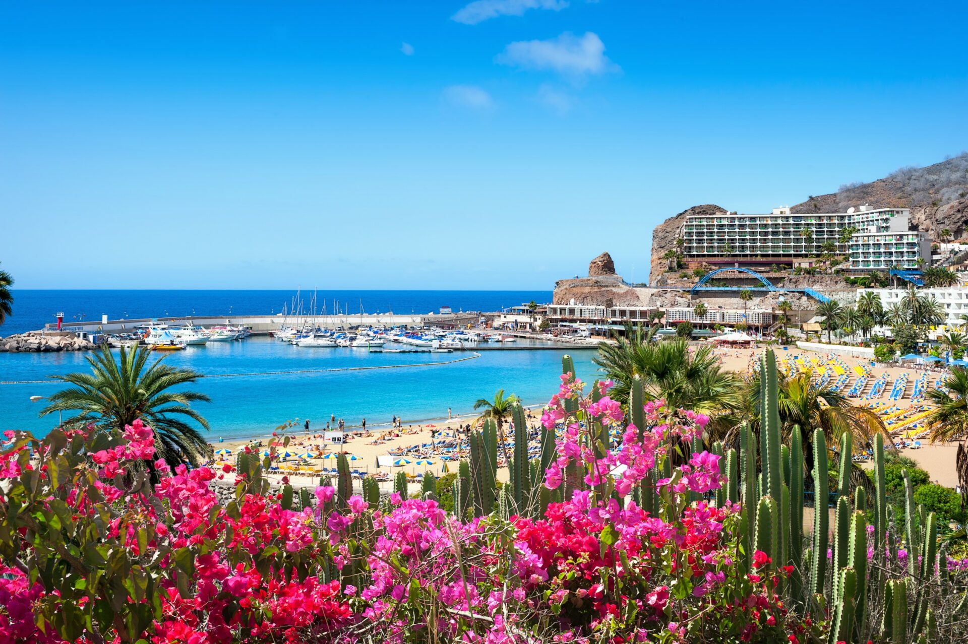 Puerto Rico, Gran Canaria, Strand von Puerto Rico, Hafen