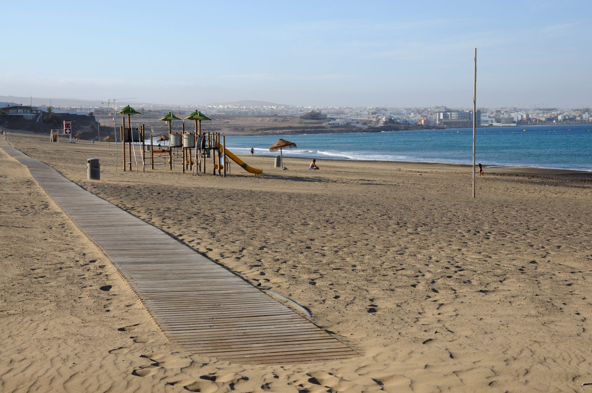 Playa blanca near Puerto del Rosario, Fuerteventura, Spain