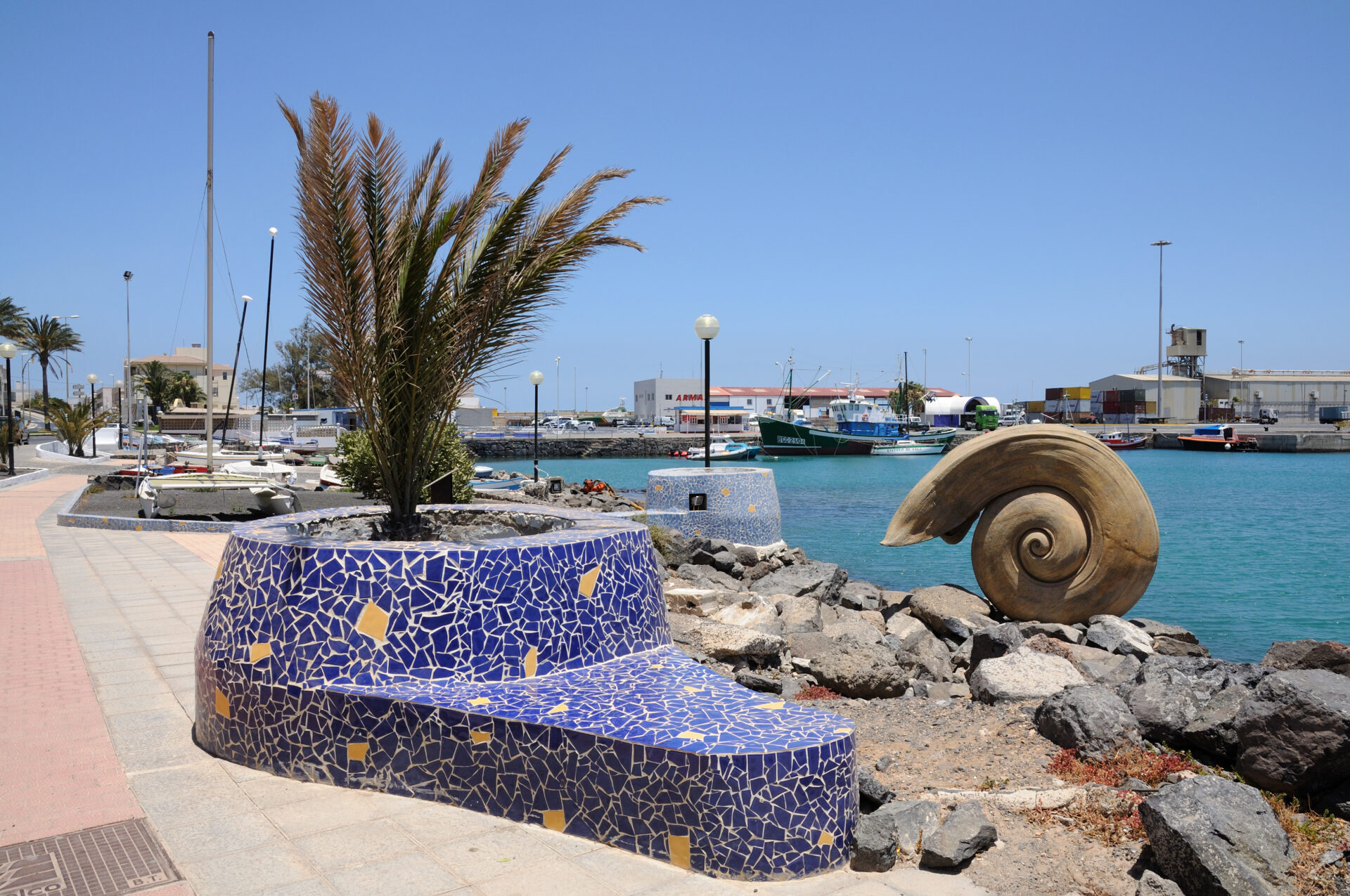 Promenade in Puerto del Rosario. Fuerteventura, Spain