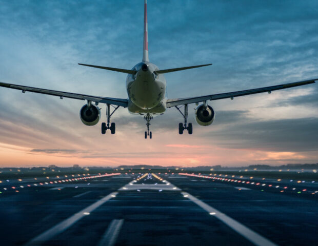 Flugzeug im Landeflug