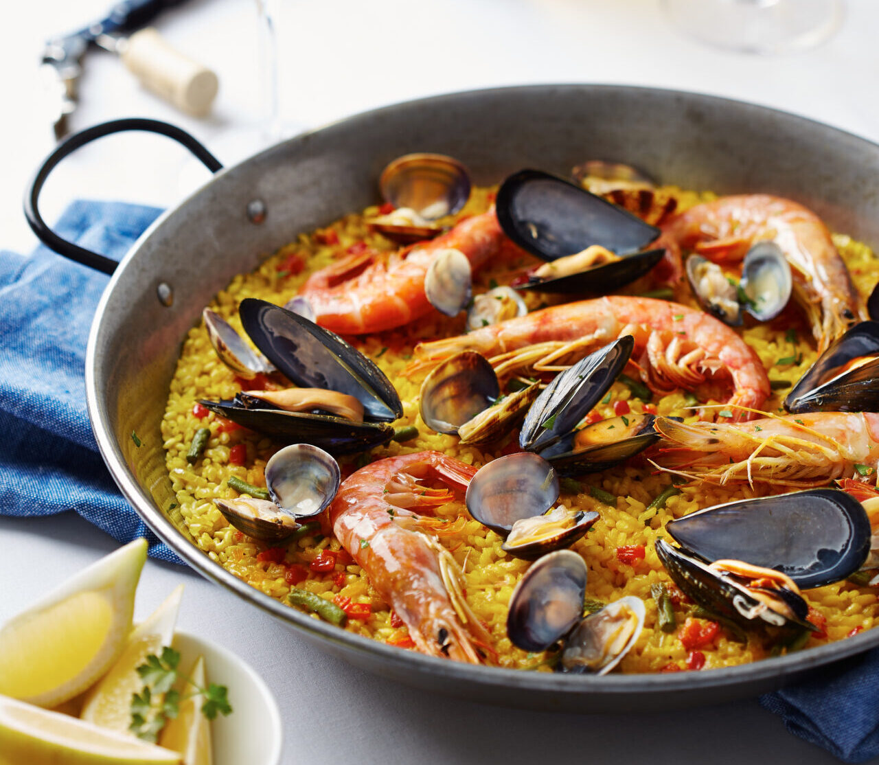 Paella mit Meeresfrüchten