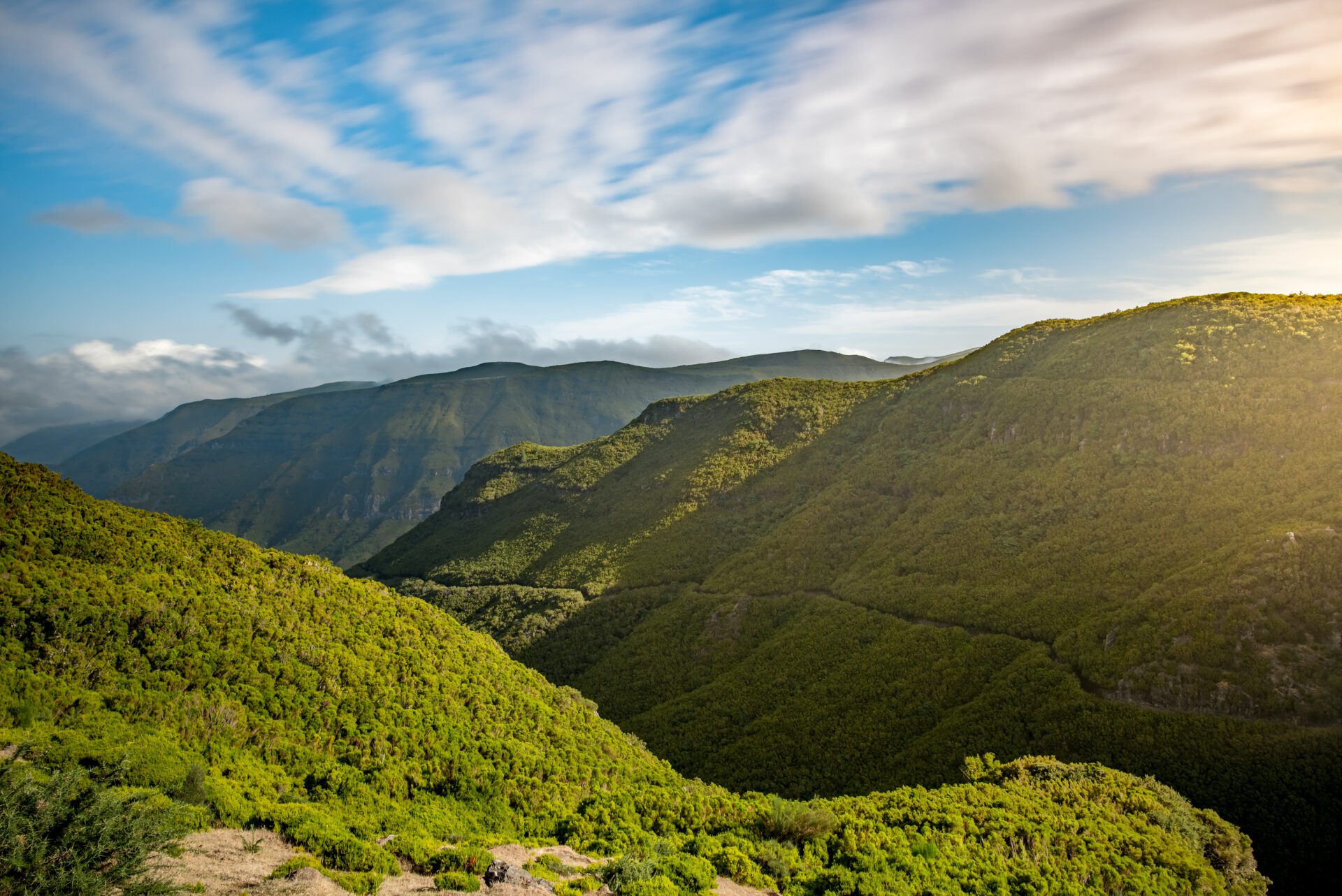 Panoramablick im Naturpark Rabaçal auf Madeira