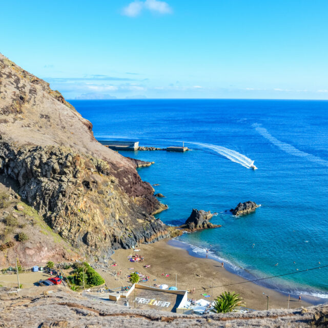 Prainha Strand in der Nähe von Machico auf Madeira