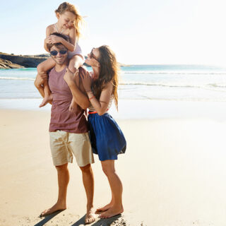 Familie am Strand