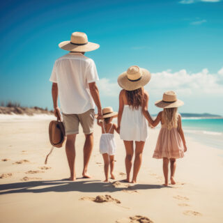 Familie am Strand