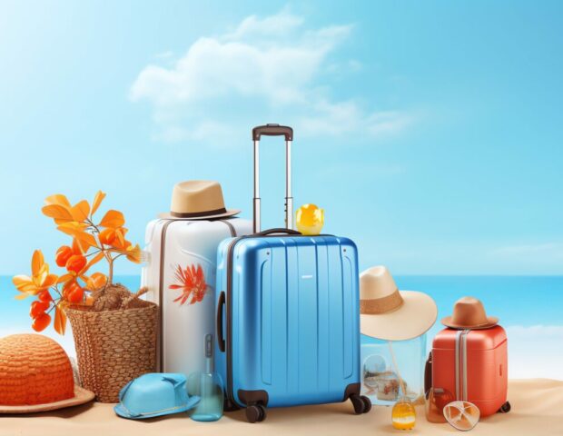 Sommerferien 2025, Koffer am Strand