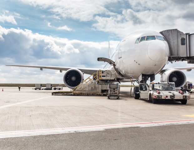 Flugzeug am Boden