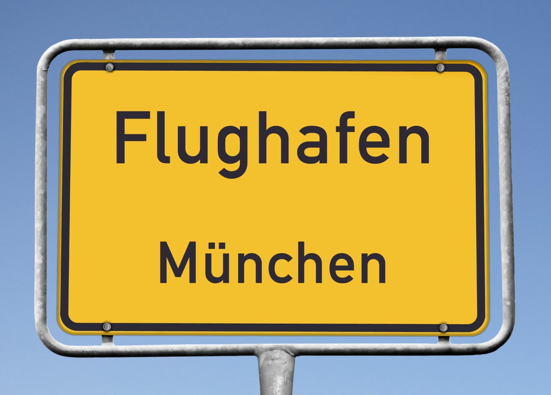 Schild Flughafen München
