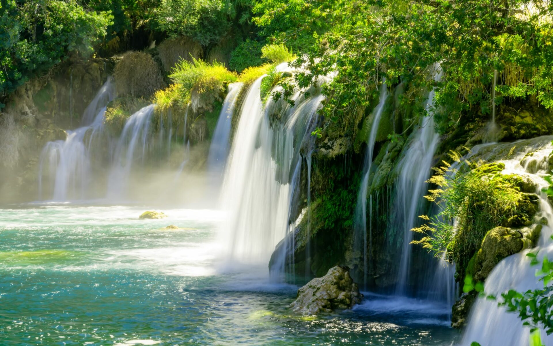 Naturpark auf der Insel Krk, Wasserfall