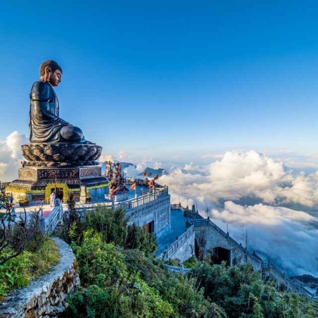 Buddah Statue, Berg Fansipan, Sapa region, Lao Cai, Vietnam