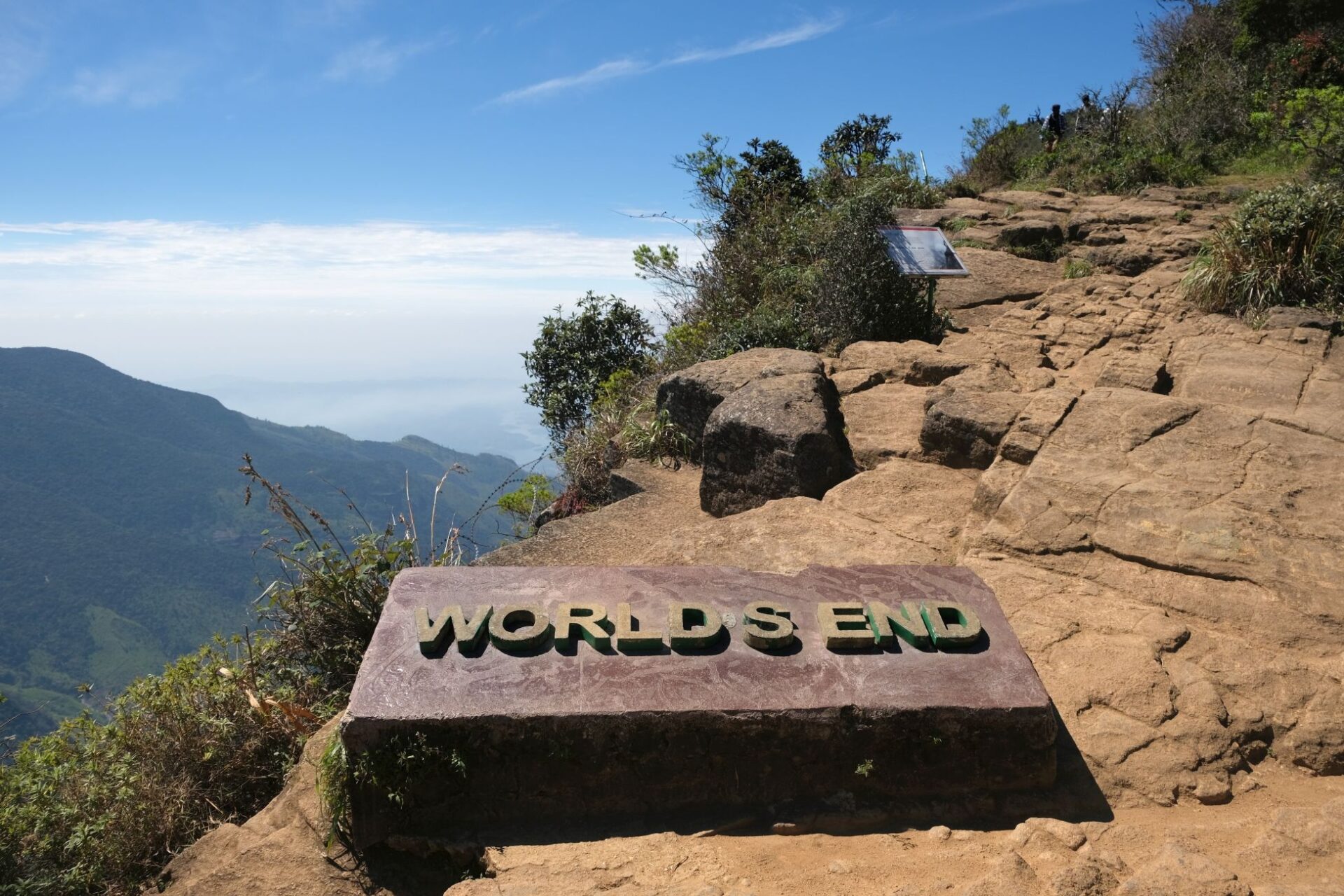 Horton plains national park. Worlds End. Sri Lanka.