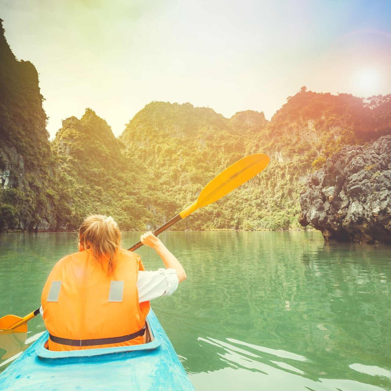 Kajaktour, Halong Bucht