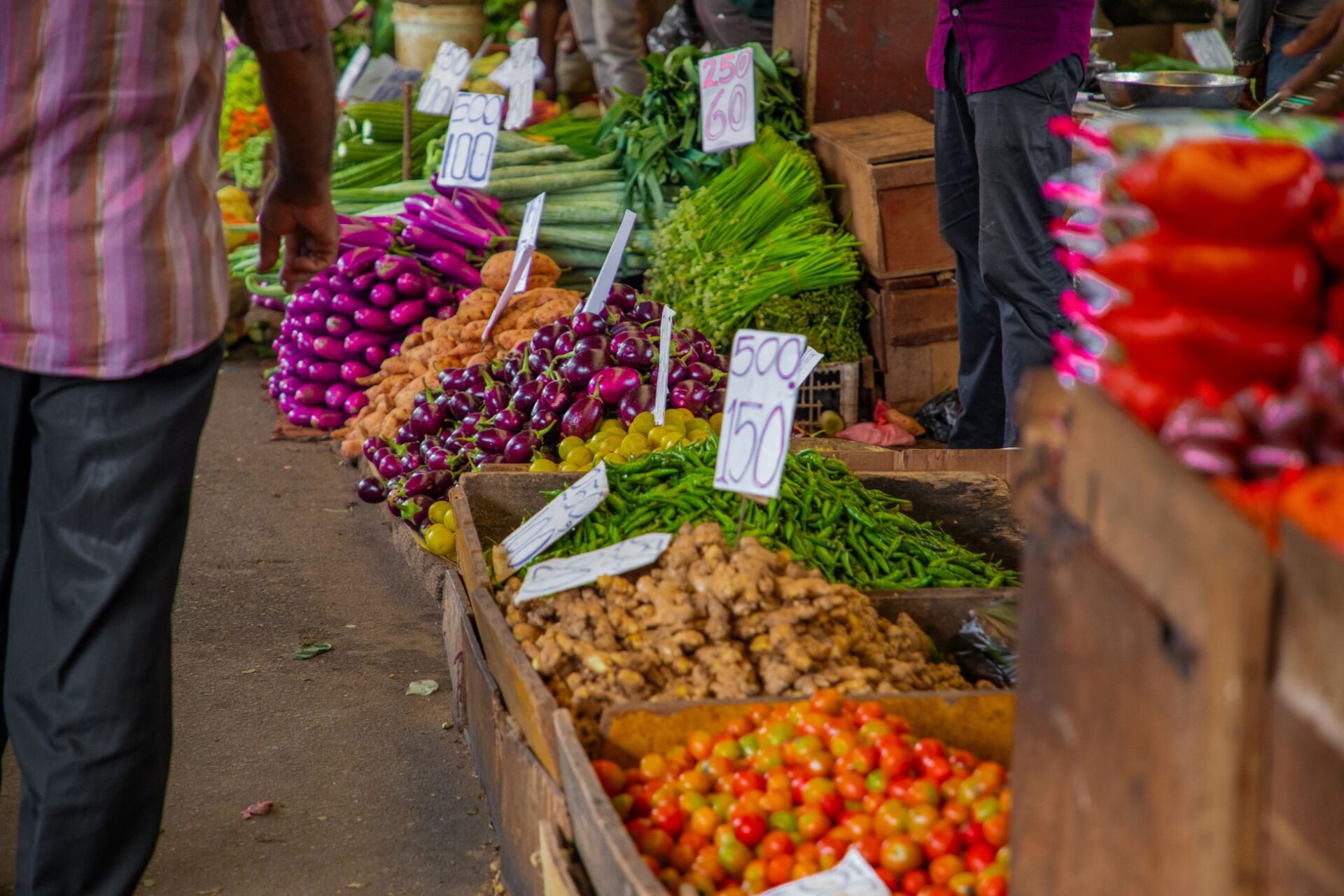 Pettah Markt, Gemüse, Colombo