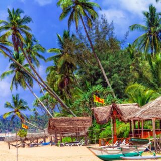 Tangelle Beach, Hütten, Sri Lanka