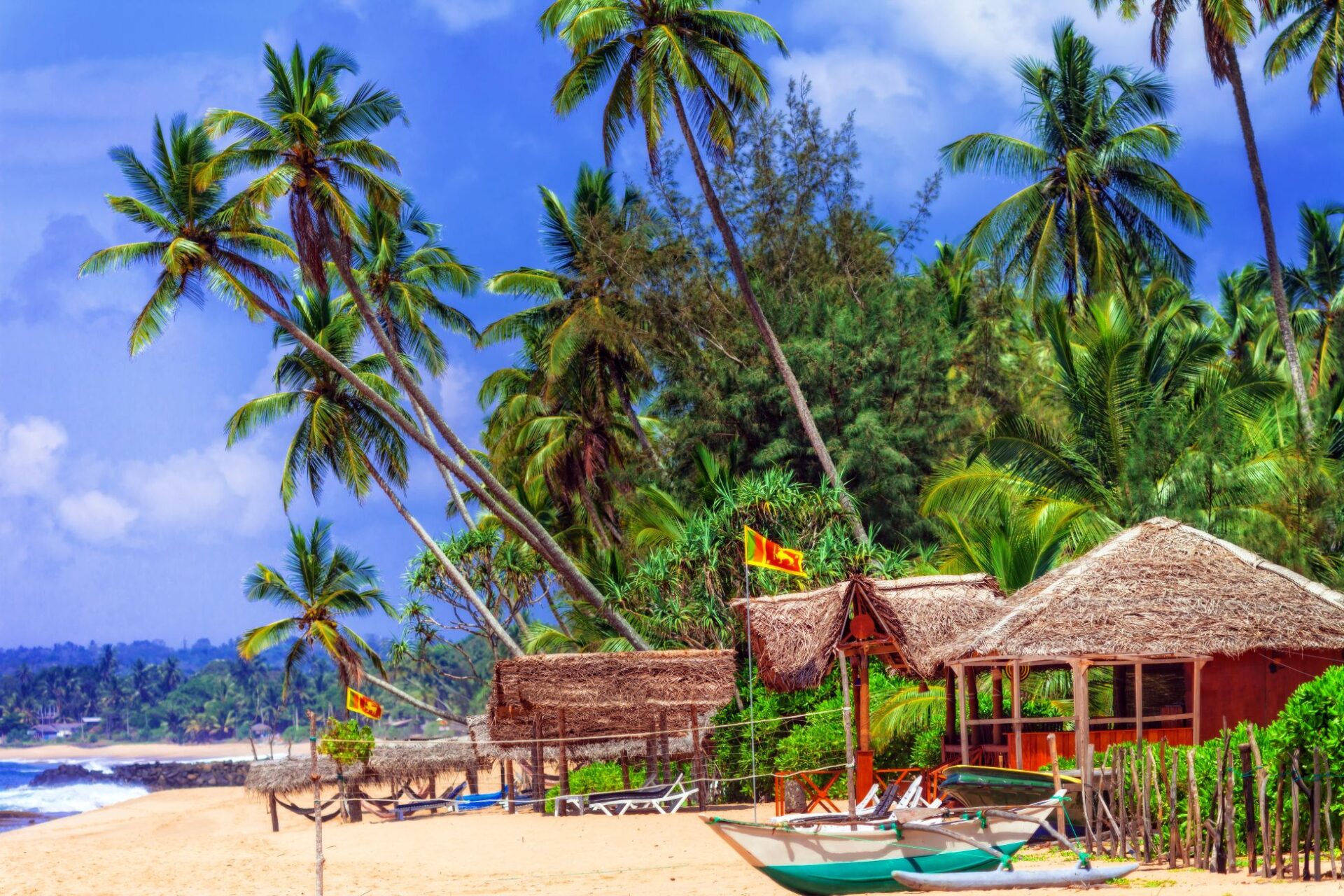 Tangelle Beach, Hütten, Sri Lanka