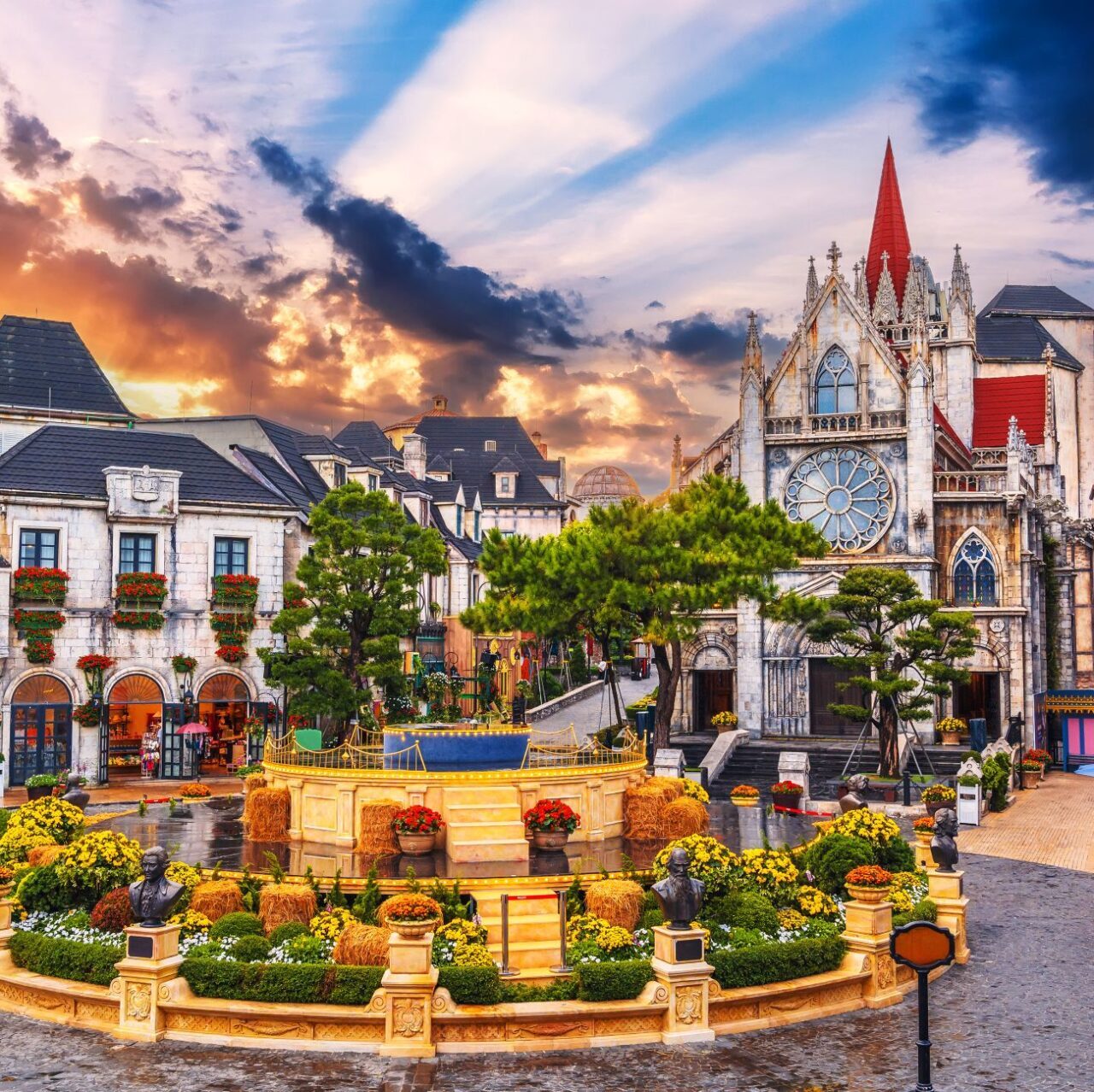 Katholische Kirche in Ba Na Hills Park in Da Nang