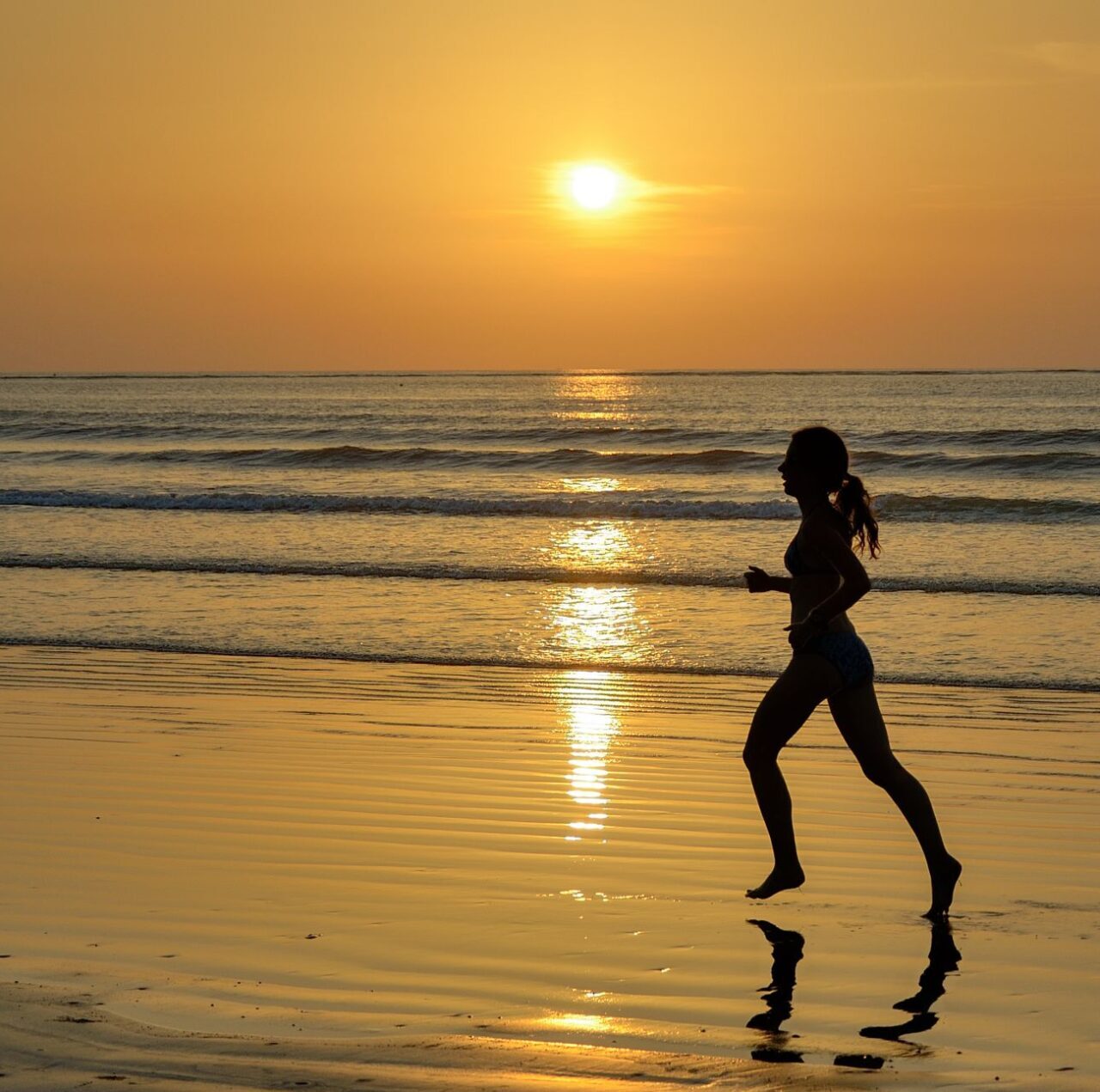 Jogging am strand