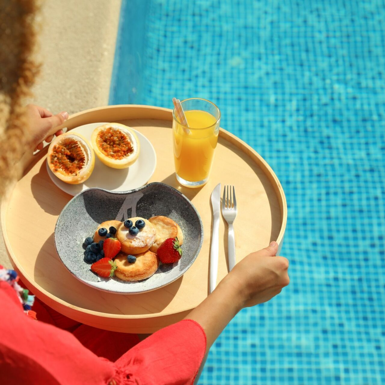 Pancakes am Pool