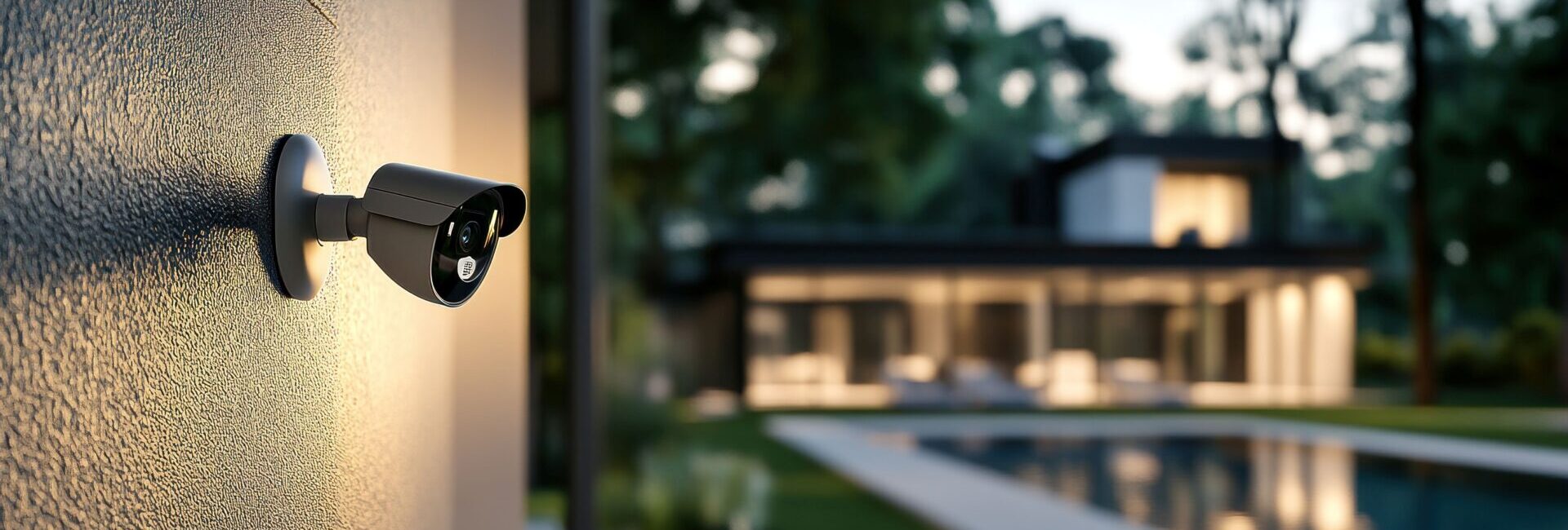 Einbruchschutz im Urlaub, Überwachungskamera an Hausfassade