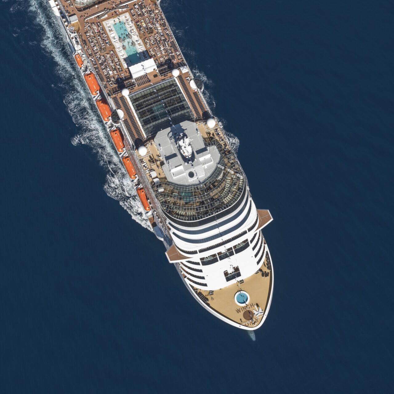 MSC Meraviglia von oben