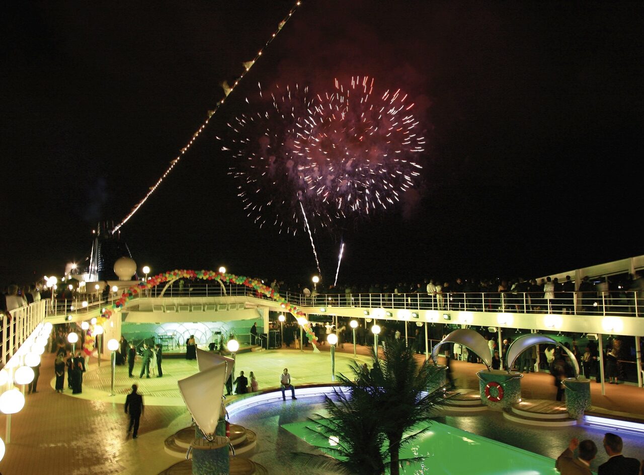 MSC-Orchestra-Deck-Swimming-pool-Firework-Night
