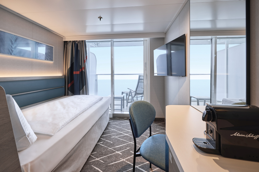 Einzelkabine Balkon auf der Mein Schiff Relax