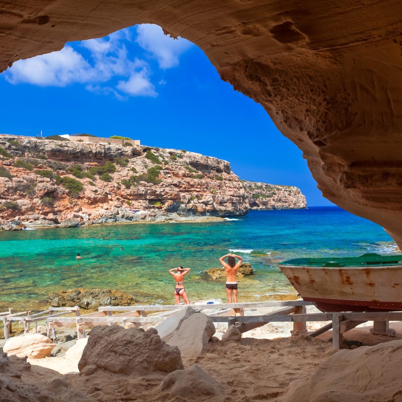 Formentera-Bucht Cala en Baster
