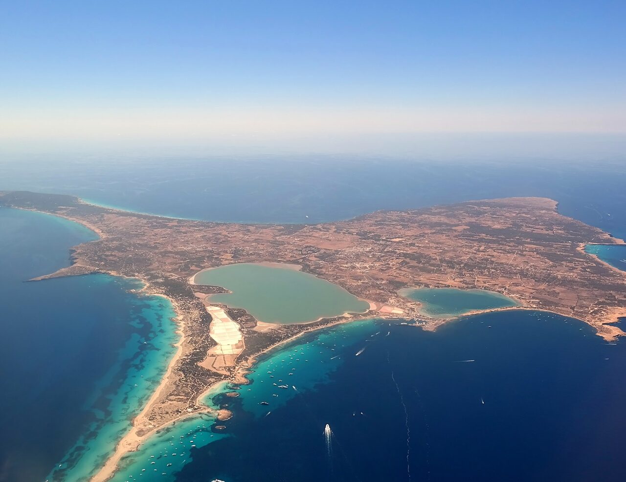 Aerial view of Formentera