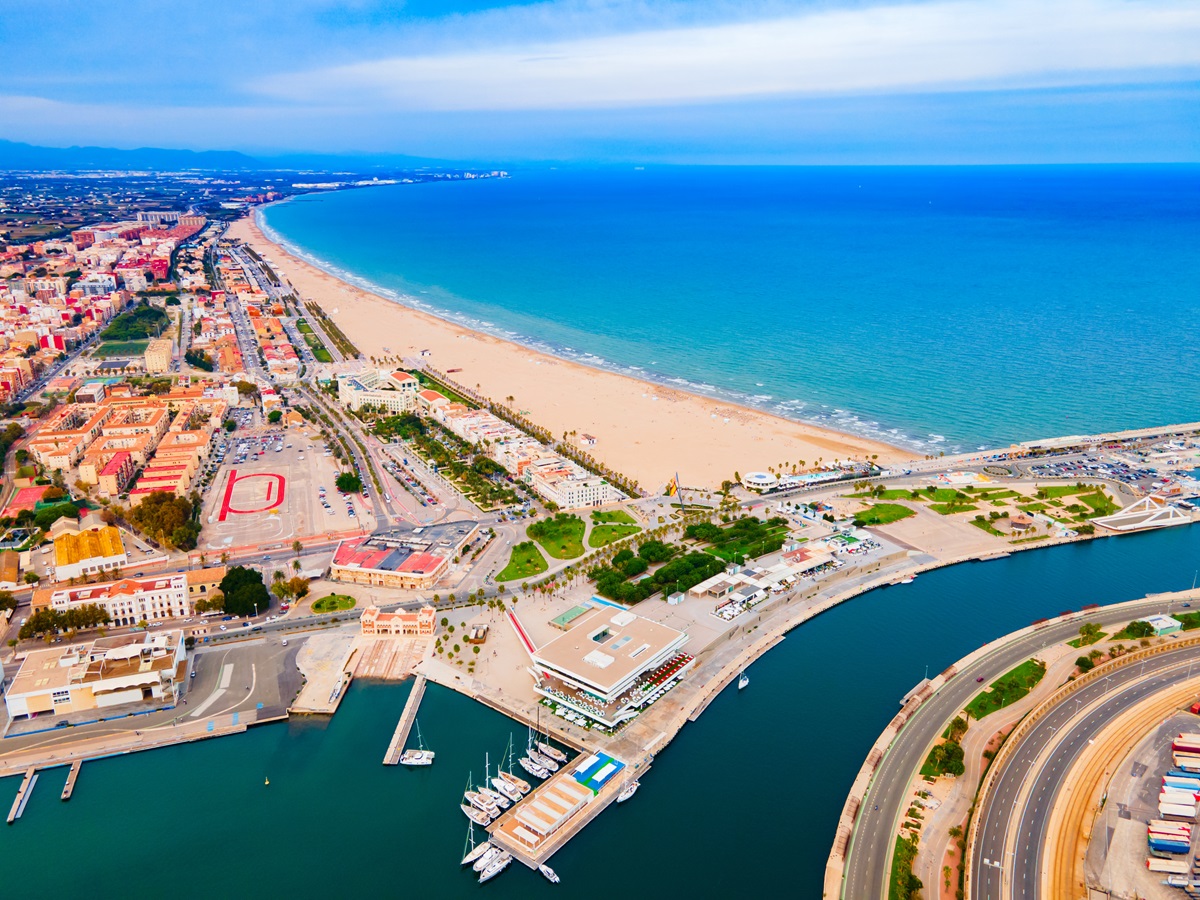 Valencia Hafen und Strand