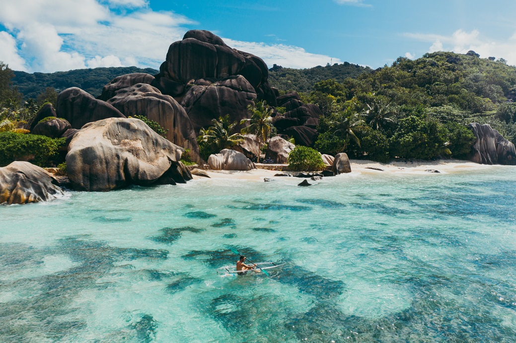 La Digue Kajak fahren